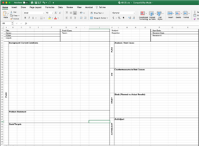 A3 Report Template Excel
